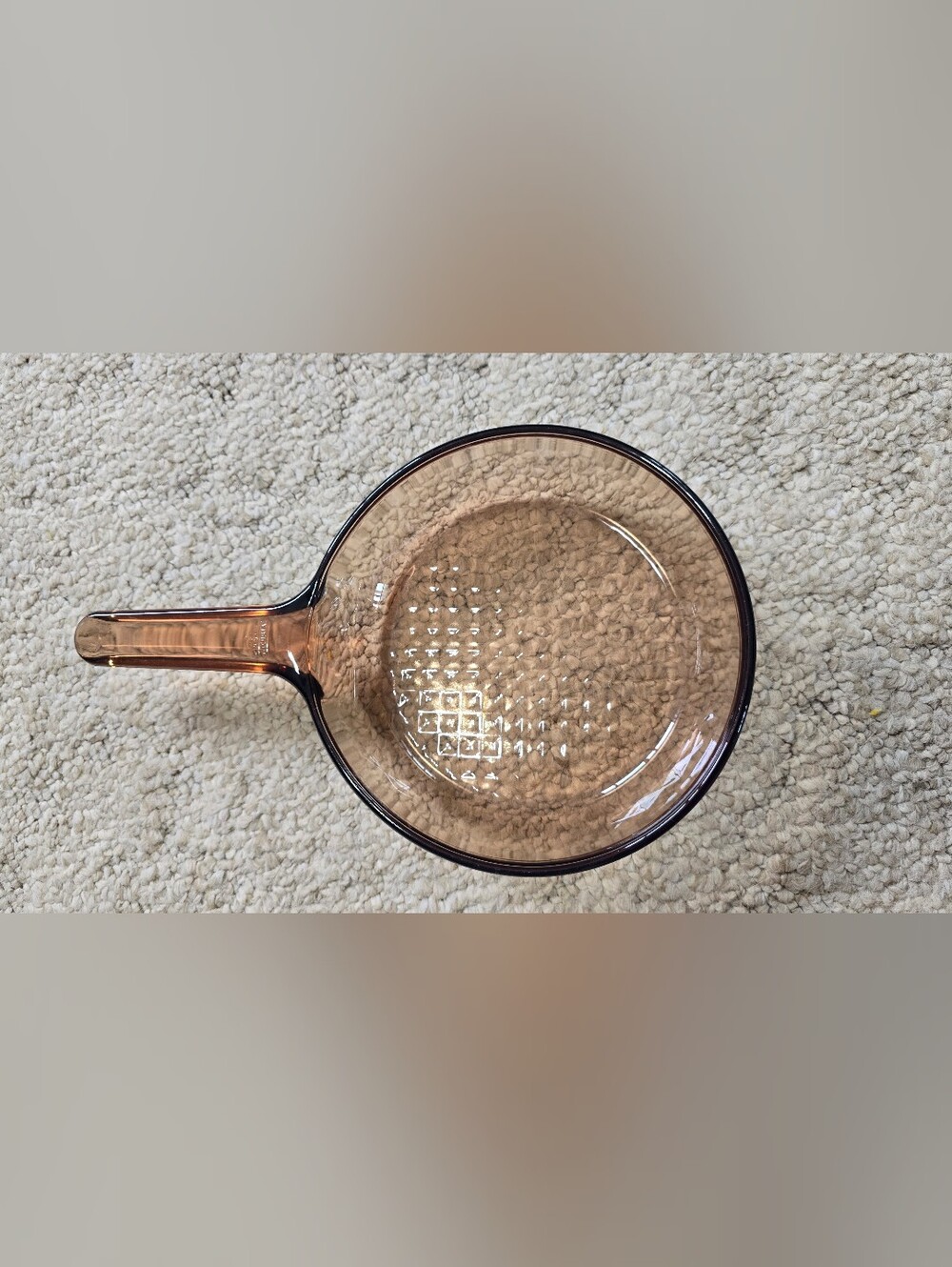 Pyrex Vision Cookware Amber Brown 7” Frying Skillet Pan